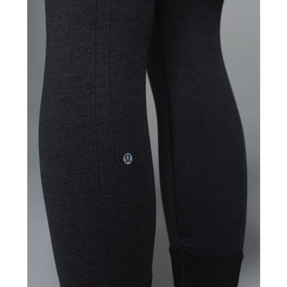 Lululemon Ebb To Street Pants High Rise Yoga Seamless Leggings Heathered Black - Picture 3 of 14
